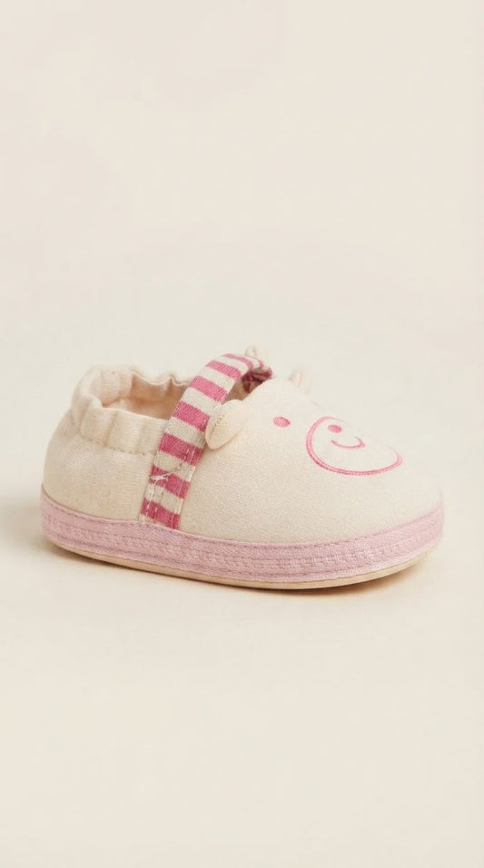 Soft Cotton Baby Shoes With Strip Cuff
