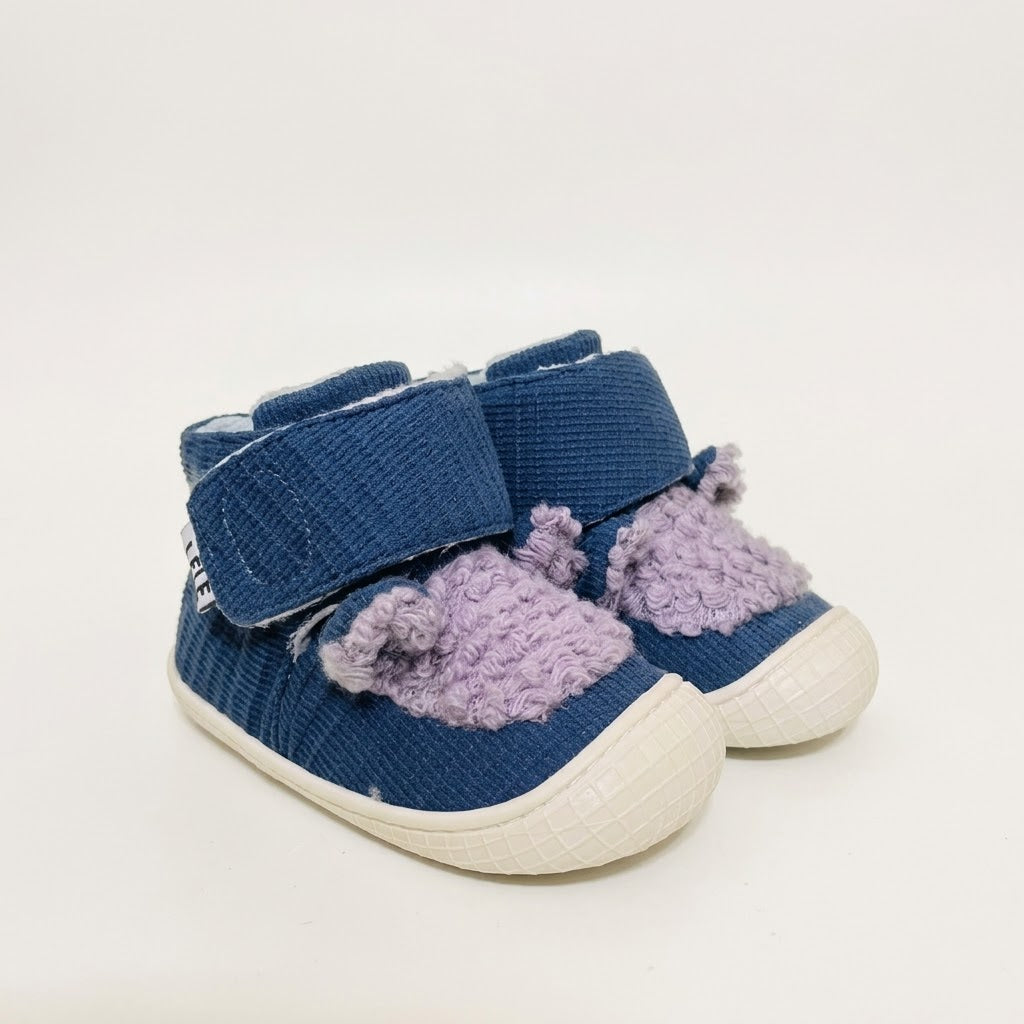 Navy High Top Winter Baby Shoes