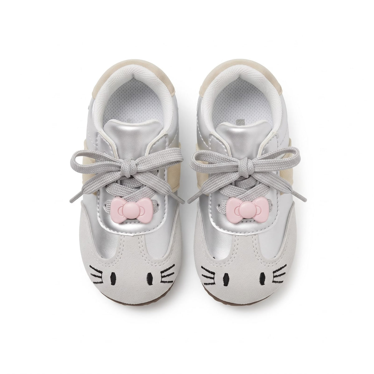 Retro Classic Trainer with Bow & Adjustable Laces